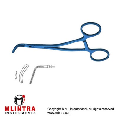 Bramanian Infant Aorta Clamp Miniature aorta clamp,Atraumatic jaw,30mm jaw length, 7mm jaw depth